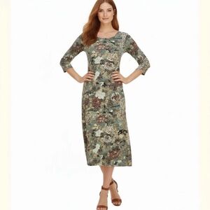 Peruvian Connection Floral Midi Dress